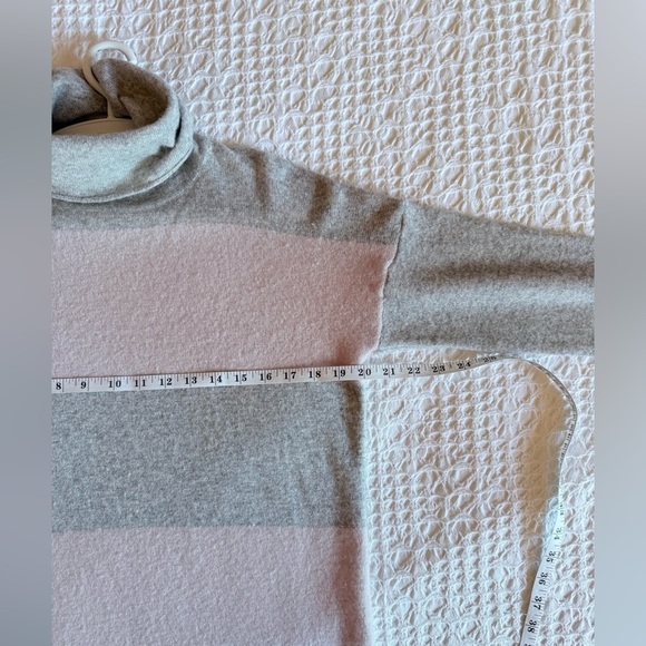 Benedetta B Italy Gray Pink Cowl Neck Wool Blend Sweater Tunic M-L - Picture 10 of 13